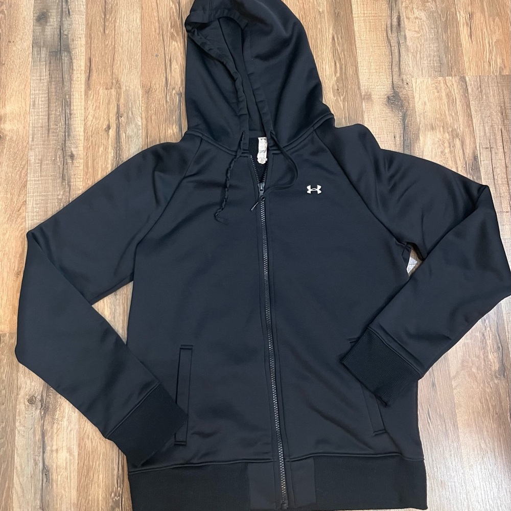 Under Armour Unisex Adult Med Midnight Black Full-Zip Hoodie